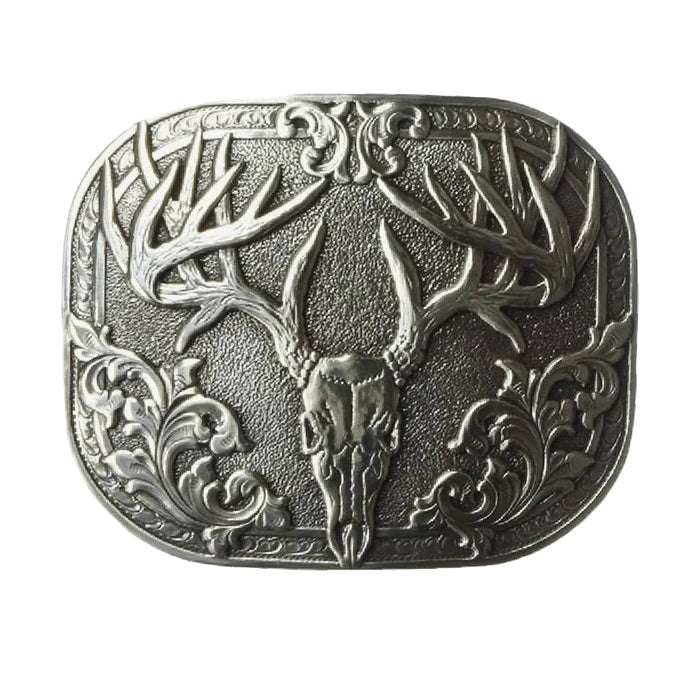 Nocona Rectangle Smooth Edge Skull Buckle ACCESSORIES - Additional Accessories - Buckles M&F Western Products