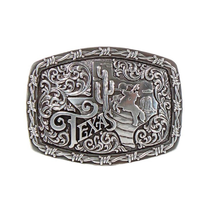 Nocona Rectangle Texas Cactus Horse Buckle ACCESSORIES - Additional Accessories - Buckles M&F Western Products