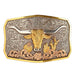 Nocona Rectangle Longhorn Cactus Buckle ACCESSORIES - Additional Accessories - Buckles M&F Western Products