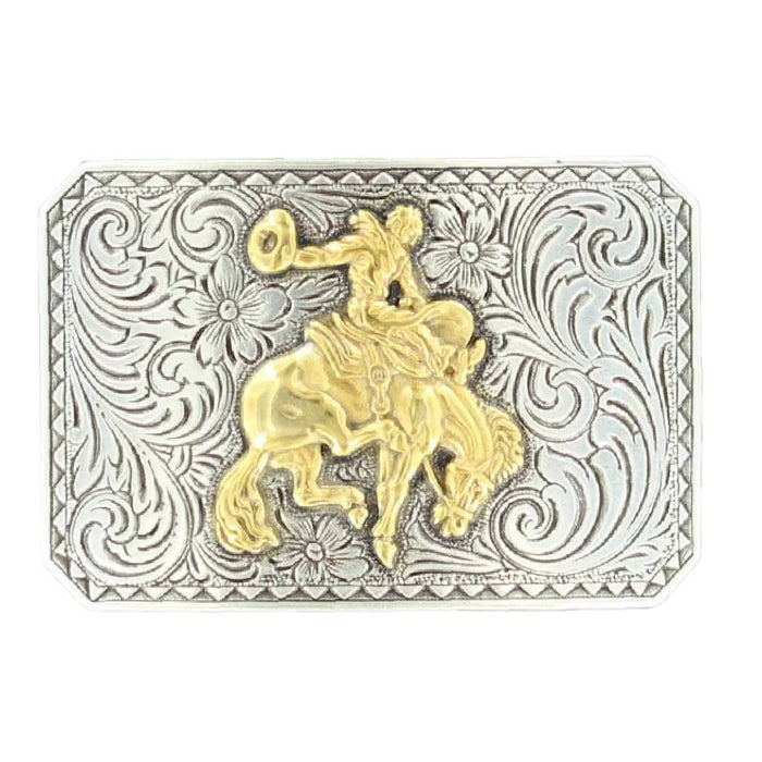 Nocona Rectangle Triangle Edge Bucking Horse Buckle ACCESSORIES - Additional Accessories - Buckles M&F Western Products
