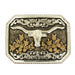 Crumrine Rectangle Rope Edge Longhorn Cactus Buckle ACCESSORIES - Additional Accessories - Buckles M&F Western Products