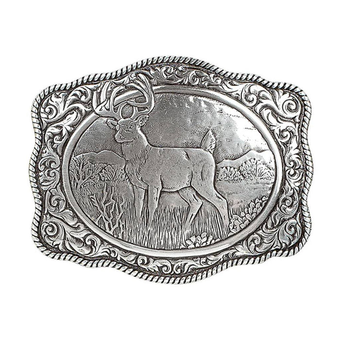 Crumrine Rectangle Rope Edge Vintage Buck Buckle MEN - Accessories - Belts & Suspenders M&F Western Products