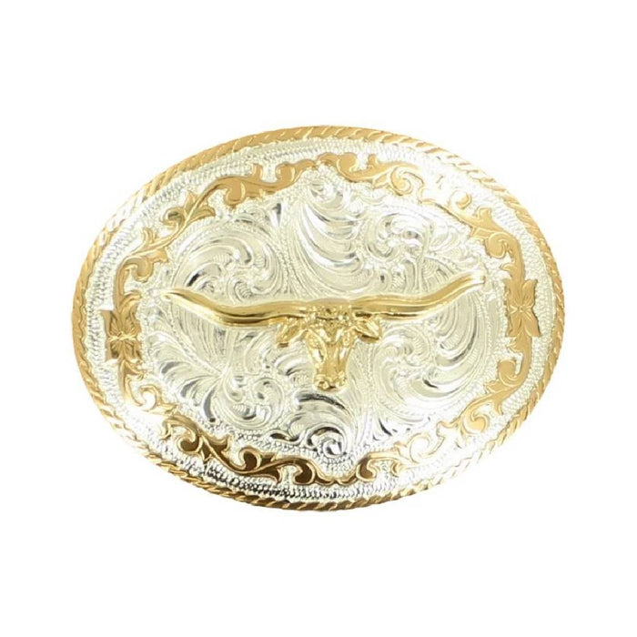 Crumrine Oval Rope Edge Longhorn Buckle ACCESSORIES - Additional Accessories - Buckles M&F Western Products