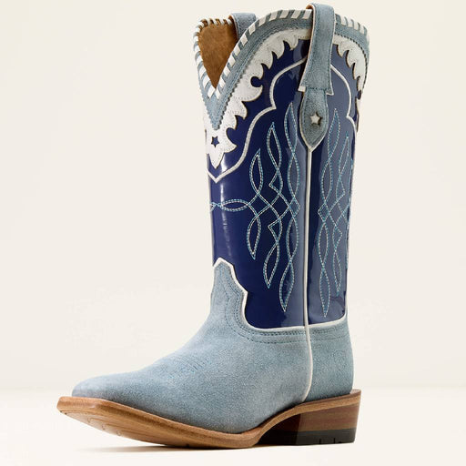 Ariat Women's Square Toe Riata Western Baby Blue Jean Suede Boot WOMEN - Footwear - Boots - Western Boots Ariat Footwear