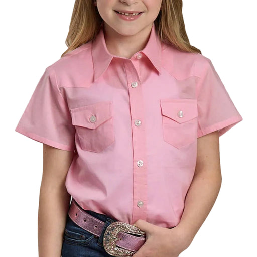 Roper Girl's Solid Pink Western Top KIDS - Girls - Clothing - Tops - Short Sleeve Tops Roper Apparel & Footwear