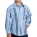 Roper Boy's Pearl Snap Vertical Stripe Performance Shirt KIDS - Boys - Clothing - Shirts - Long Sleeve Shirts Roper Apparel & Footwear