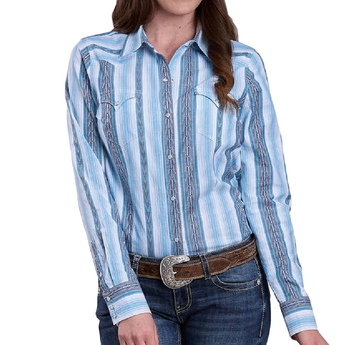 Roper Women's Pearl Snap Vertical Stripe Performance Shirt WOMEN - Clothing - Tops - Long Sleeved Roper Apparel & Footwear
