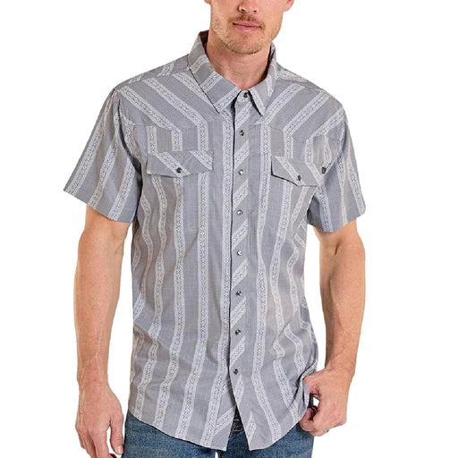 Rock & Roll Denim Men's Tek Western Stripe Pearl Snap Shirt MEN - Clothing - Shirts - Short Sleeve Panhandle