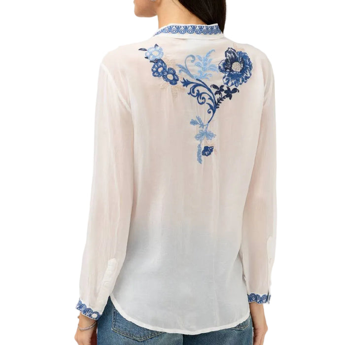 Johnny Was Diantha Luisa White Top WOMEN - Clothing - Tops - Long Sleeved Johnny Was Collection