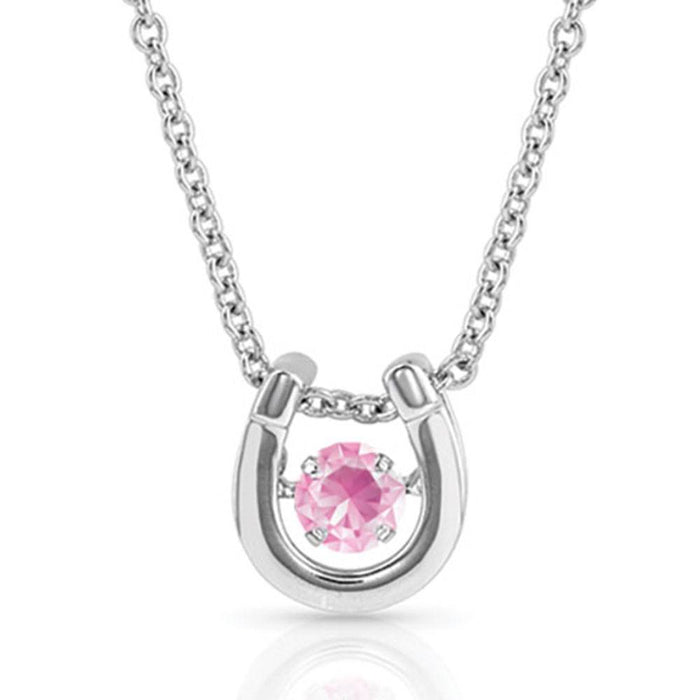 Montana Silversmiths Dancing Birthstones Horseshoe - October WOMEN - Accessories - Jewelry - Necklaces Montana Silversmiths