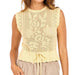 Sage The Label Dawn Sweater Pale Yellow Tank Top WOMEN - Clothing - Tops - Sleeveless Sage The Label
