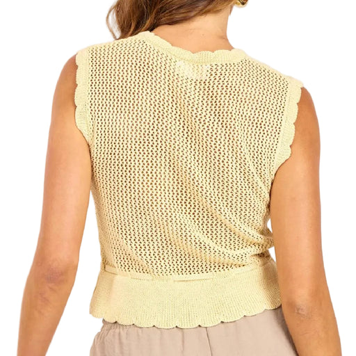 Sage The Label Dawn Sweater Pale Yellow Tank Top WOMEN - Clothing - Tops - Sleeveless Sage The Label
