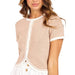 Sage The Label Beige Ivory Dewy Cardigan WOMEN - Clothing - Tops - Short Sleeved Sage The Label