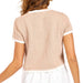 Sage The Label Beige Ivory Dewy Cardigan WOMEN - Clothing - Tops - Short Sleeved Sage The Label