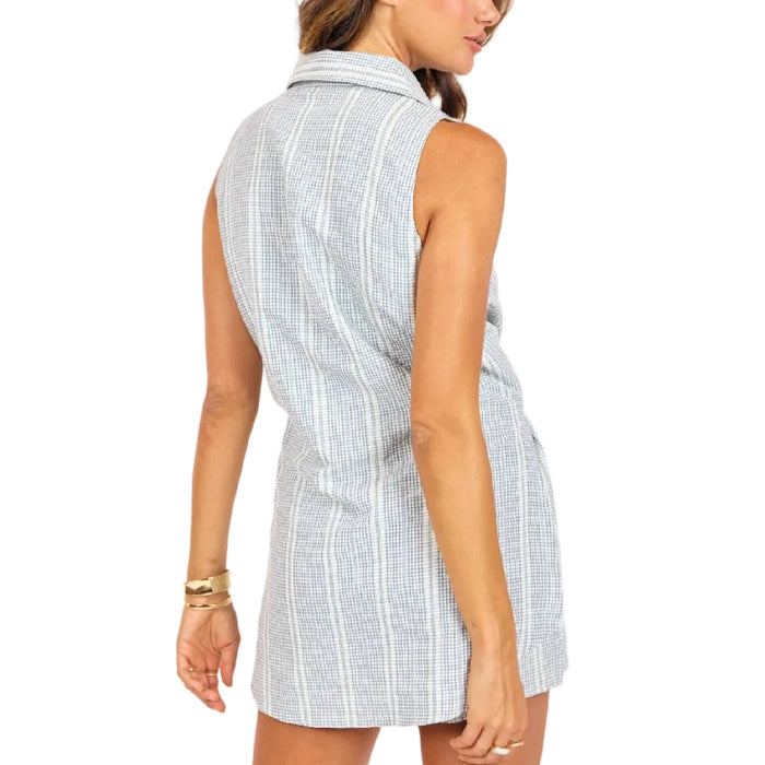 Sage The Label Flying Kite Blue Ivory Romper WOMEN - Clothing - Jumpsuits & Rompers Sage The Label