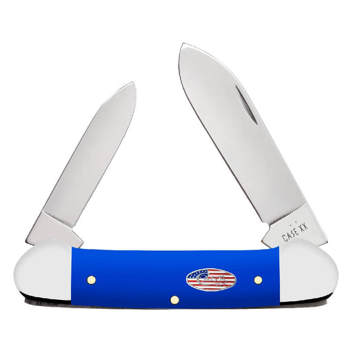 Case Royal Blue Synthetic Canoe Knives W.R. Case