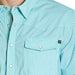 Rock & Roll Denim Men's Tek Core Stripe Pearl Snap Shirt - Light Turquoise MEN - Clothing - Shirts - Short Sleeve Panhandle
