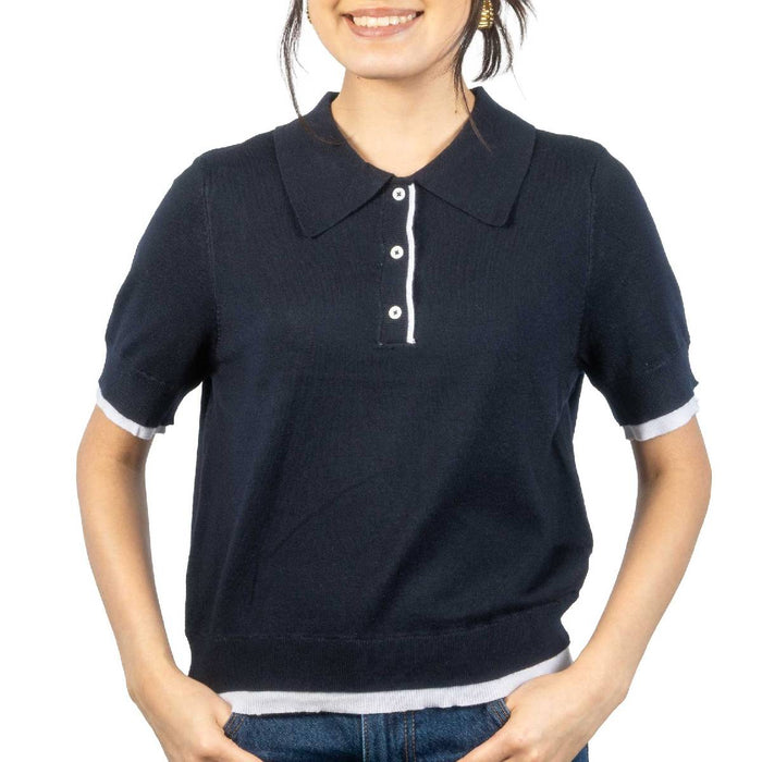 Jiya Pull Over Polo Top - Dark Storm WOMEN - Clothing - Tops - Short Sleeved RD International