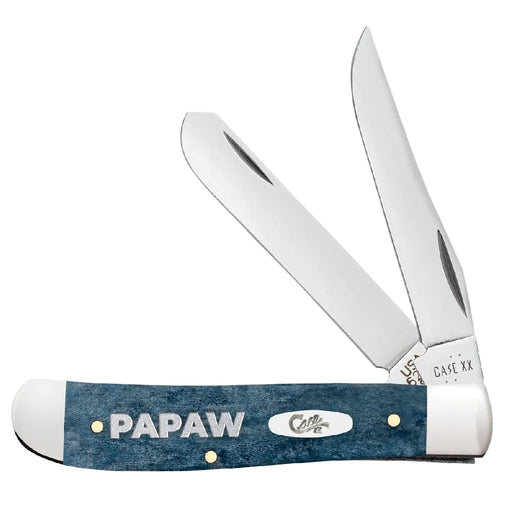 Case Mini Trapper Papaw Smooth Mediterranean Blue Bone Knife Knives W.R. Case