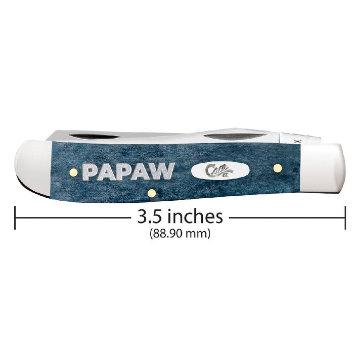 Case Mini Trapper Papaw Smooth Mediterranean Blue Bone Knife Knives W.R. Case