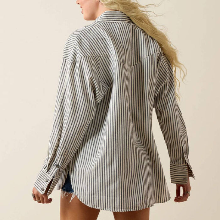 Ariat Women's Charleston Denim Twill Stripe Shirt WOMEN - Clothing - Tops - Long Sleeved Ariat Clothing