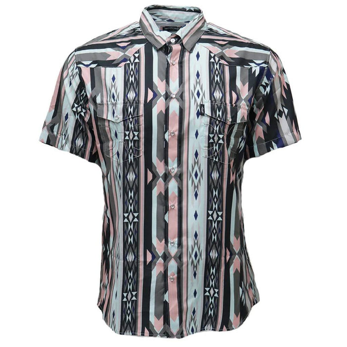 Hooey Men's Sol Aztec Print Pearl Snap Shirt MEN - Clothing - Shirts - Short Sleeve Hooey