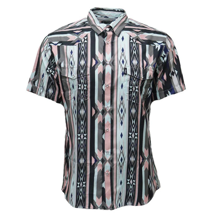 Hooey Boy's Sol Aztec Print Pearl Snap Shirt KIDS - Boys - Clothing - Shirts - Short Sleeve Shirts Hooey