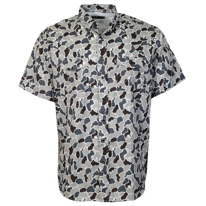 Hooey Men's Sol Grey Camo Pearl Snap Shirt
