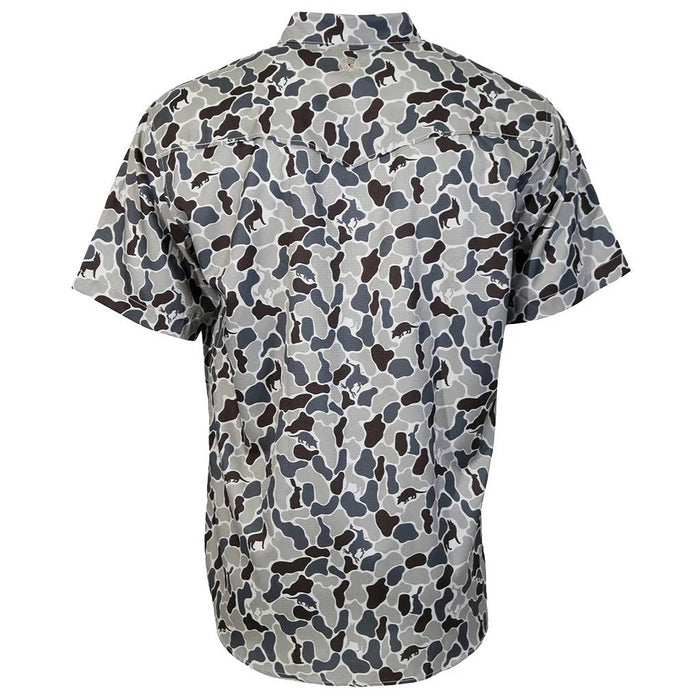 Hooey Men's Sol Grey Camo Pearl Snap Shirt