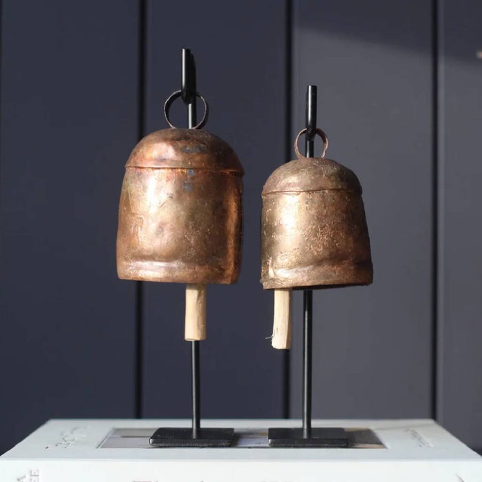 Vintage Inspired Iron Bell Stand Large Set HOME & GIFTS - Home Decor - Decorative Accents Luxe B Co