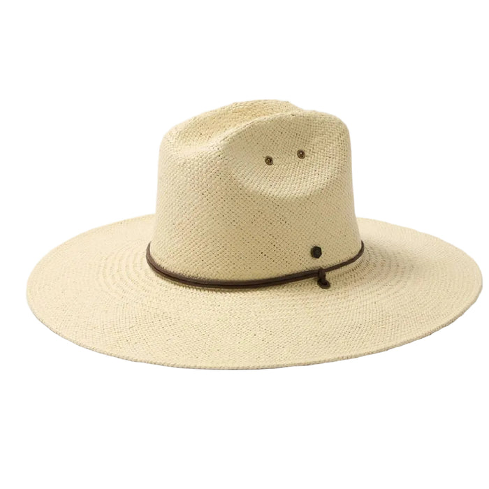 Hemlock Las Olas Packable Lifeguard Straw Hat - White Sand