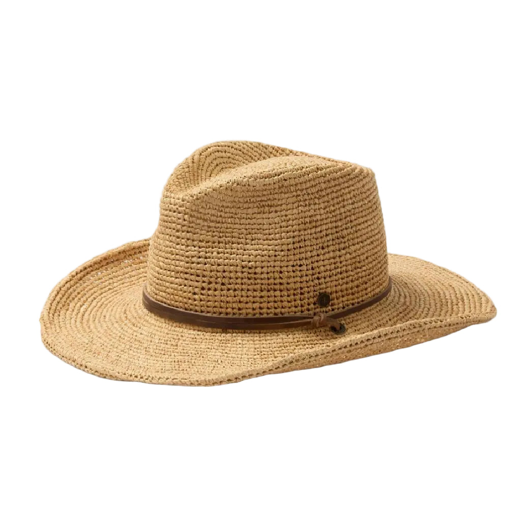 Hemlock Wynona Packable Raffia Cowboy Hat - Natural WOMEN - Accessories - Caps, Hats & Fedoras Hemlock Hat Co