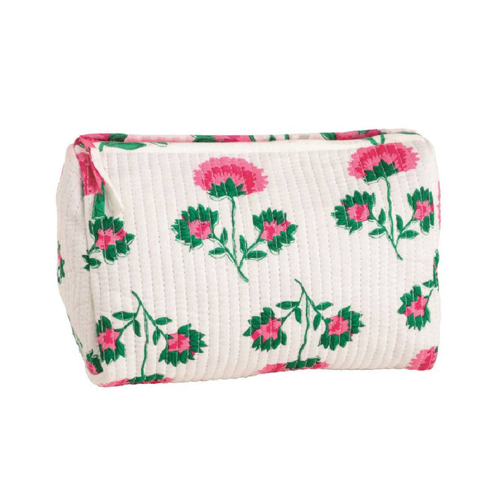 Mud Pie Peony Block Print White Case ACCESSORIES - Luggage & Travel - Cosmetic Bags Mud Pie