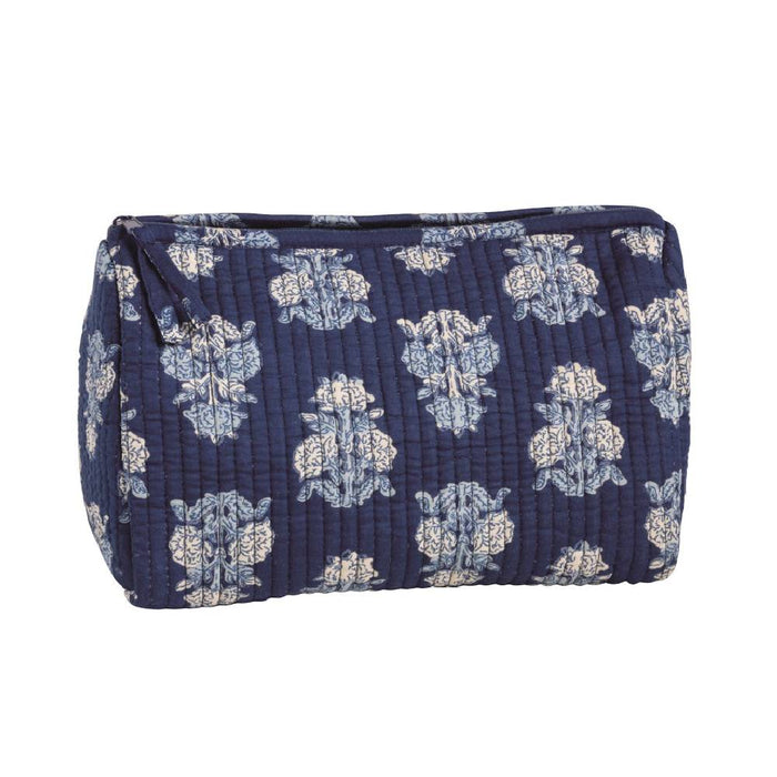 Mud Pie Cornflower Block Print Navy Case ACCESSORIES - Luggage & Travel - Cosmetic Bags Mud Pie
