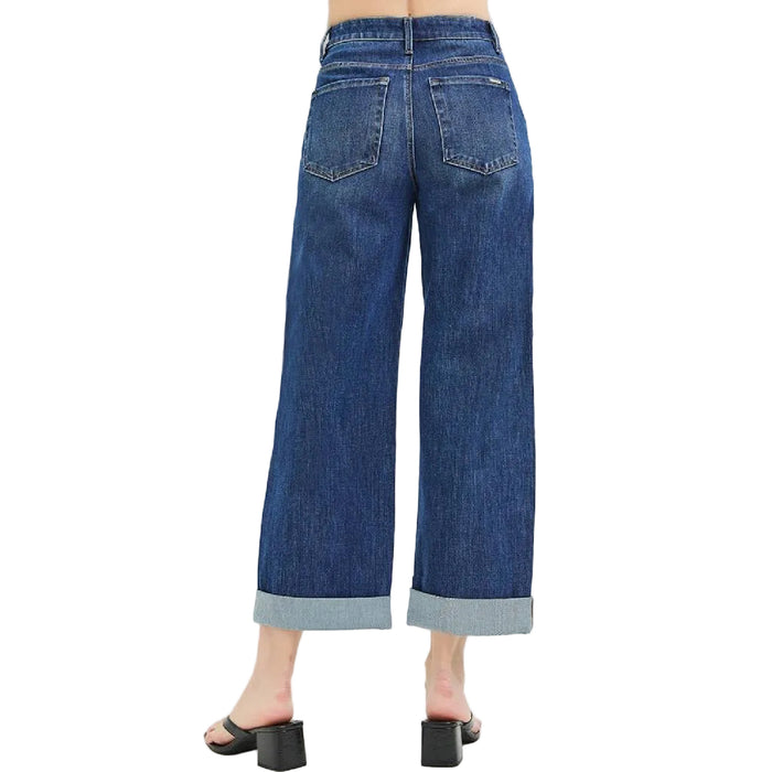 Risen Stretch Slouchy Crop Barrel Cuffed Jean WOMEN - Clothing - Jeans Risen Jeans