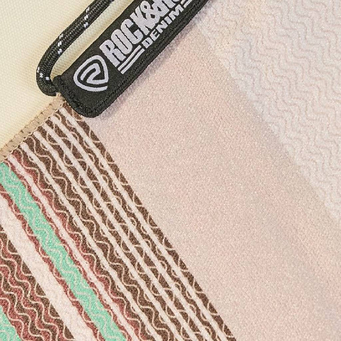Rock & Roll Denim Microfiber Stripe Tan Towel HOME & GIFTS - Bath & Body - Towels Panhandle