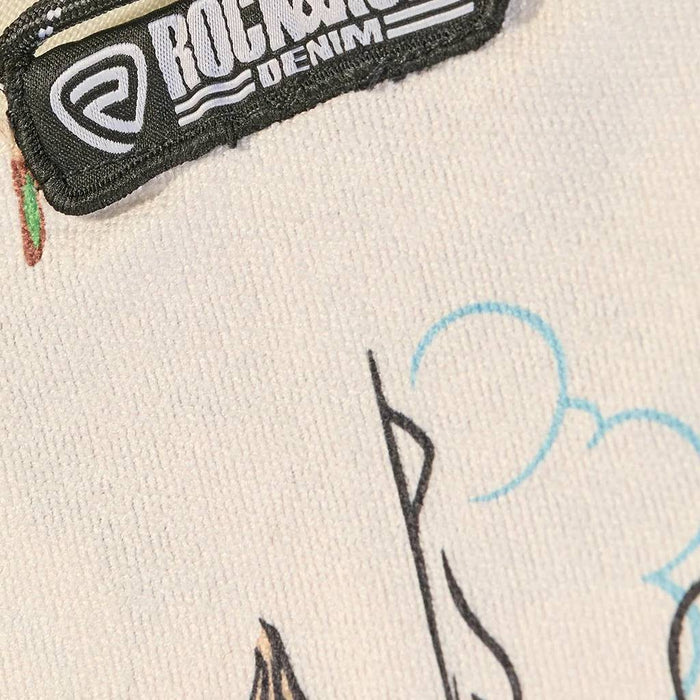 Rock & Roll Denim Microfiber Stripe Natural Towel