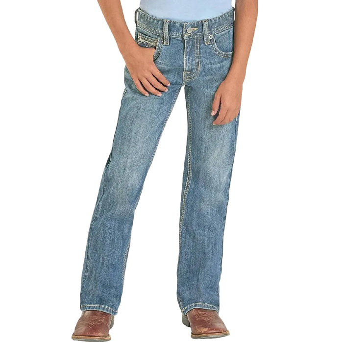 Rock & Roll Denim Boy's Ladder Stitch Embroidered Bootcut Jean KIDS - Boys - Clothing - Jeans Panhandle