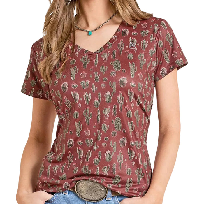 Panhandle Slim Women's Cactus Performance Scarlet Tee WOMEN - Clothing - Tops - Short Sleeved Panhandle
