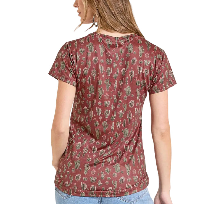 Panhandle Slim Women's Cactus Performance Scarlet Tee WOMEN - Clothing - Tops - Short Sleeved Panhandle