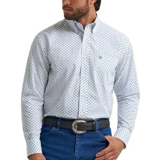 Wrangler Men's Classic Print Button Down Shirt MEN - Clothing - Shirts - Long Sleeve Wrangler