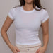 Larisa Crew Top - White/Stone WOMEN - Clothing - Tops - Short Sleeved RD International