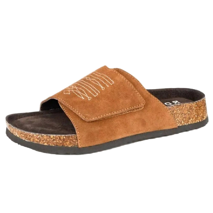Roper Women's Cowhide Suede Boot Stitch Tan Sandal WOMEN - Footwear - Sandals Roper Apparel & Footwear