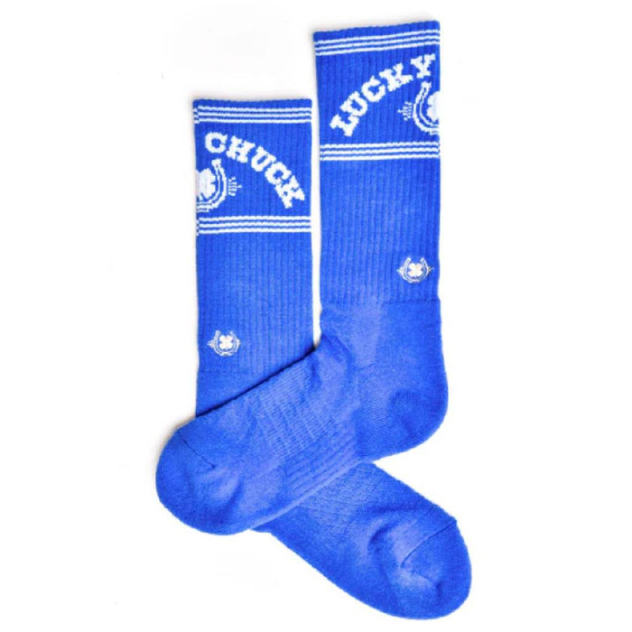 Lucky Chuck Retro Lucky Blue Performance Crew Socks