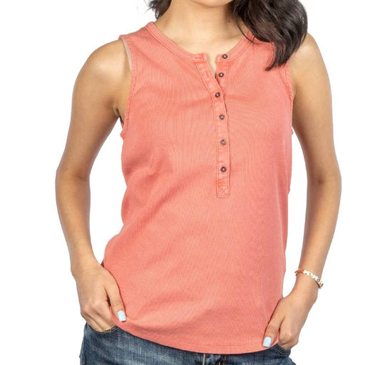 Dylan Rowan Rib Henley Strawberry Tank Top WOMEN - Clothing - Tops - Sleeveless Dylan