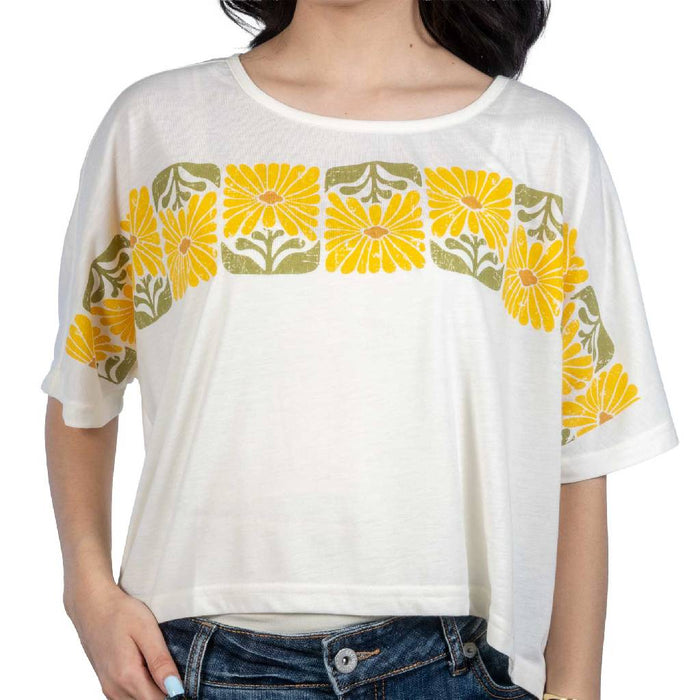 Roper Women's Sunflower Cream Tee WOMEN - Clothing - Tops - Short Sleeved Roper Apparel & Footwear