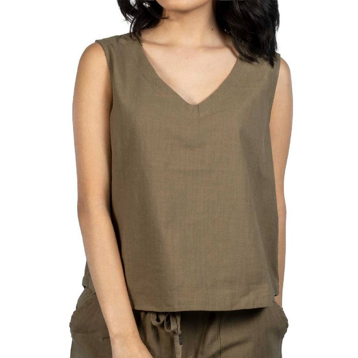 Dylan Jess Light Olive Top WOMEN - Clothing - Tops - Sleeveless Dylan