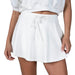 Knit Neoprene Ivory Skater Skort WOMEN - Clothing - Skirts La La Mia