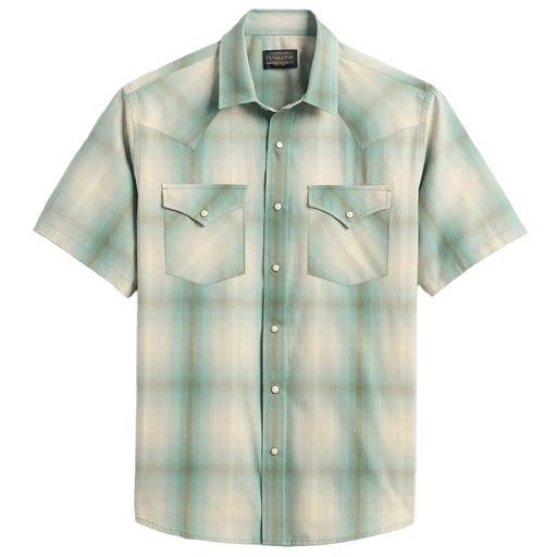 Pendleton Men's Frontier Plaid Pearl Snap Shirt MEN - Clothing - Shirts - Short Sleeve Pendleton