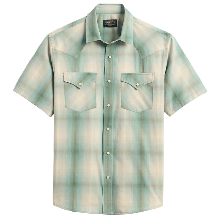 Pendleton Men's Frontier Plaid Pearl Snap Shirt MEN - Clothing - Shirts - Short Sleeve Pendleton